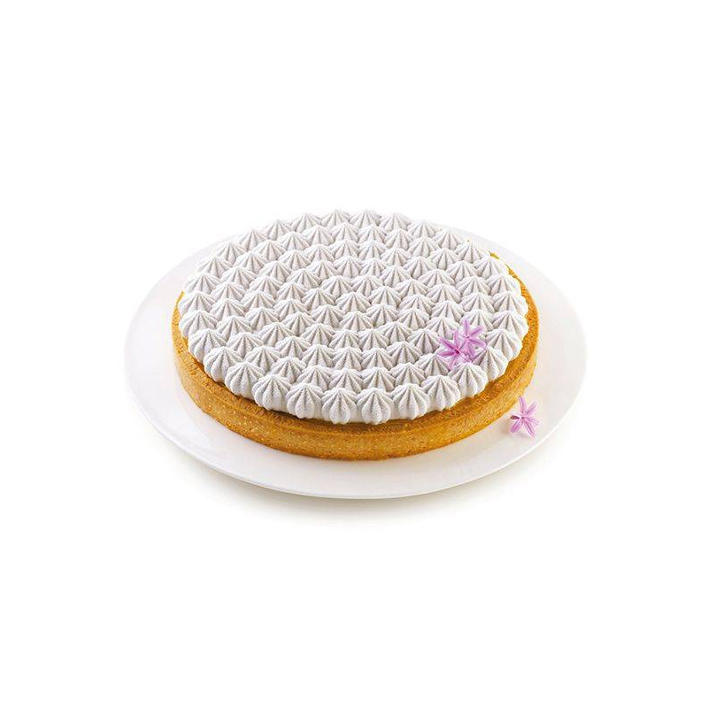 KIT TARTE MERINGUE cercle tarte et moule décor meringue en silicone SilikoMart 3Design