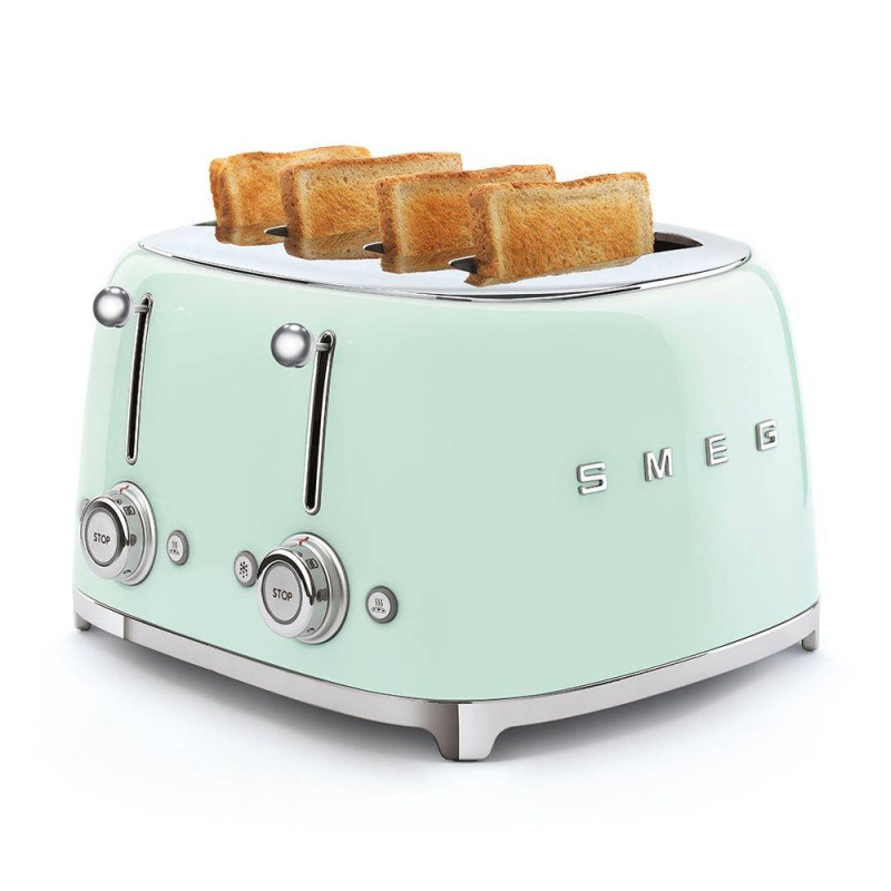 Toaster 4 fentes Grille pain Années 50 SMEG Vert d´eau