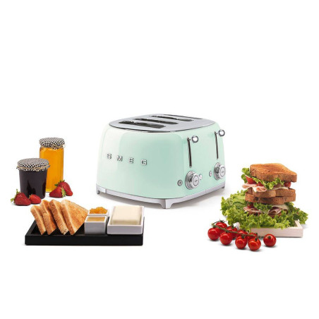Toaster 4 fentes Grille pain Années 50 SMEG Vert d´eau