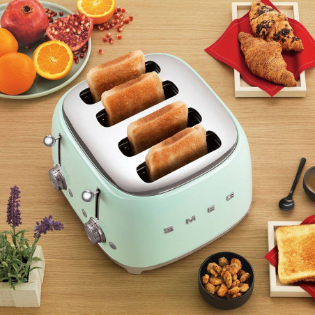 Toaster 4 fentes Grille pain Années 50 SMEG Vert d´eau