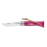 Baroudeur couteau de poche fermant, bague double sécurité N°6 OPINEL Rose Framboise