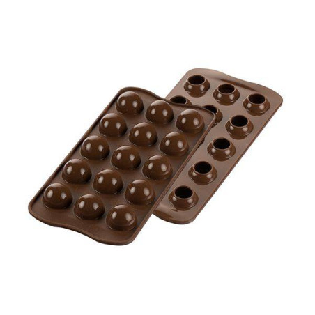 TARTUFINO Moule Chocolat mini boule Sphère en silicone SilikoMart 3Design