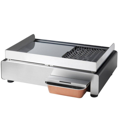 DUO K Plancha Grill Electrique Inox 64 x 43 3500W KRAMPOUZ
