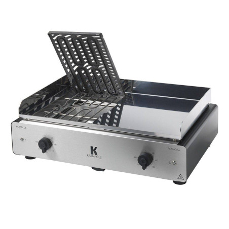 DUO K Plancha Grill Electrique Inox 64 x 43 3500W KRAMPOUZ