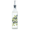 Bouteille Huile verre 500ml Bouchon verseur décor Olives SC