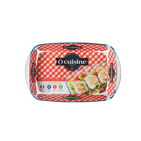 Plat à four rectangulaire en verre 32 x 20 cm O Cuisine France