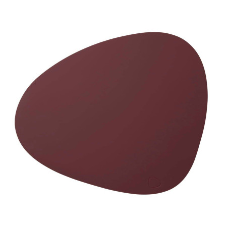 Set de table NUPO en cuir recyclé LINDDNA 44 x 37 Bordeaux