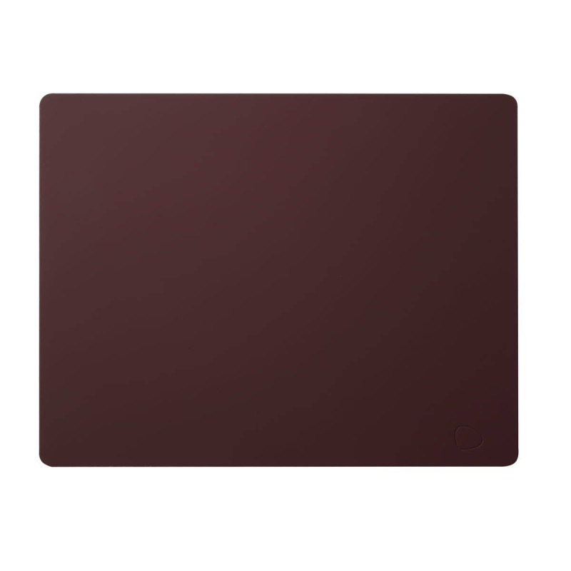 Set de table rectangulaire NUPO en cuir recyclé LINDDNA  45 x 35 Bordeaux