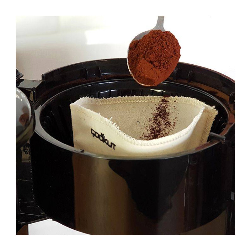 Filtre à Café Permanent AROMA PLUS - Plastique Biologique, Couleur Oatmeal Beige, Taille Conique