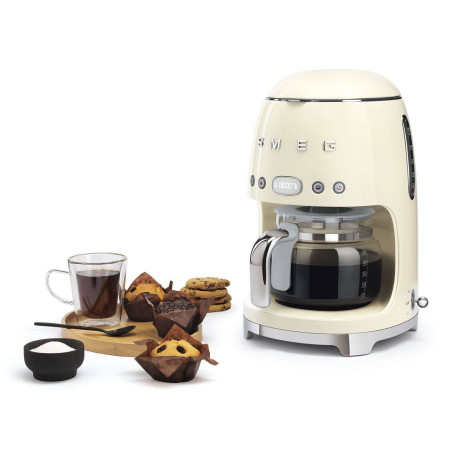 Cafetière Machine à café filtre Années 50 SMEG Crème