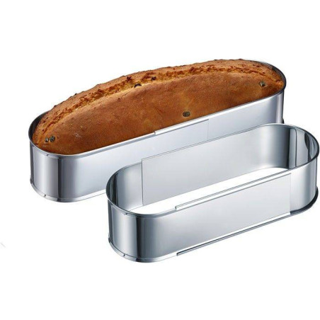 Cercle Moule ovale inox extensible 27 à 40 cm Westmark