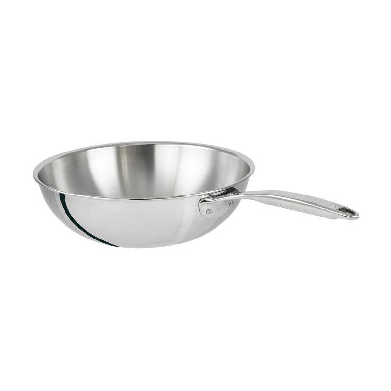 Castel´Pro Wok sans couvercle Inox CRISTEL D20