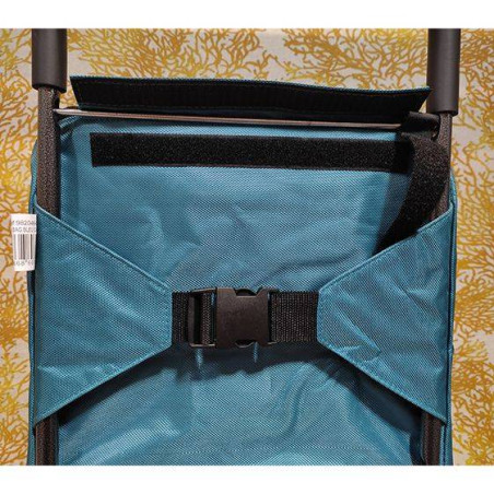 Chariot double MODULO Poussette de marché de courses 2 roues SIDEBAG Bleu canard