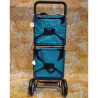 Chariot double MODULO Poussette de marché de courses 2 roues SIDEBAG Bleu canard