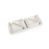 Set apéritif Ensemble Snack 4 coupelles sur plateau en porcelaine SC