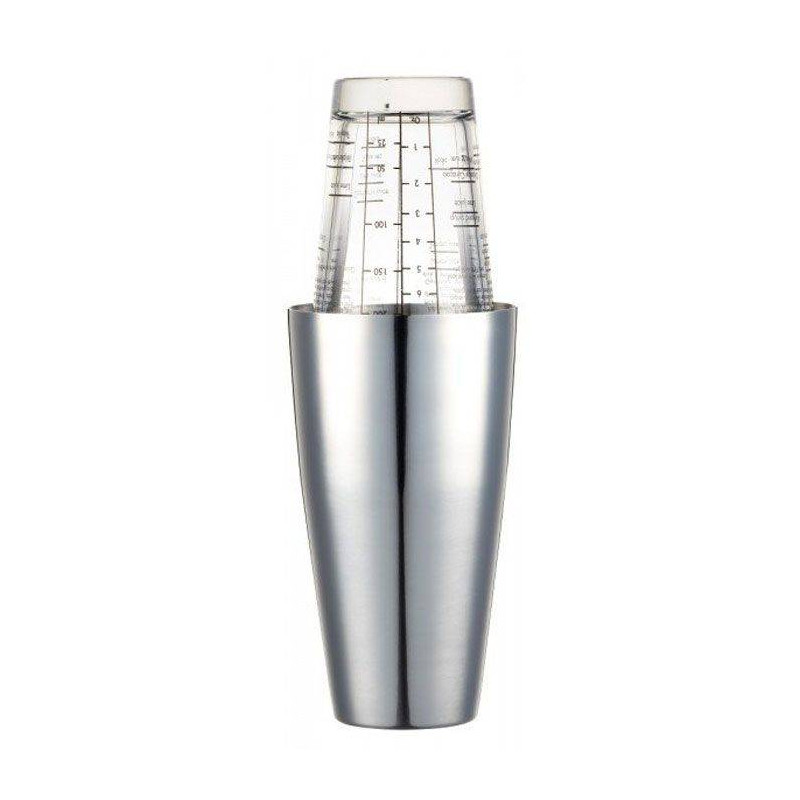 SHAKER Cocktail Inox + Verre gradué 400ml avec recettes KitchenCraft