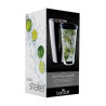 SHAKER Cocktail Inox + Verre gradué 400ml avec recettes KitchenCraft