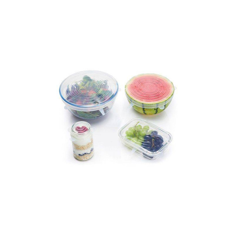 12pcs Blue -Couvercles En Silicone Extensibles,accessoire Indispensable Dans La Cuisine,lot De 6