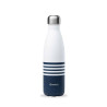 Bouteille isotherme double paroi en Inox Qwetch 500 ml Marinière Bleu