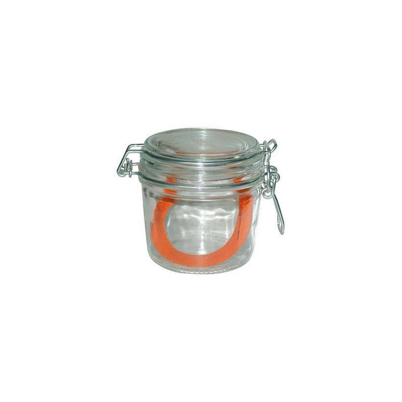 TERRINE Bocal en verre avec couvercle et caoutchouc 350gr - Les 6