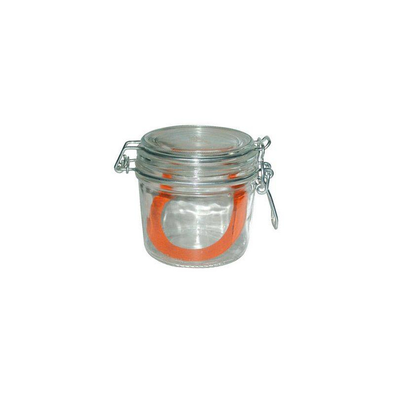 TERRINE Bocal en verre avec couvercle et caoutchouc 125gr