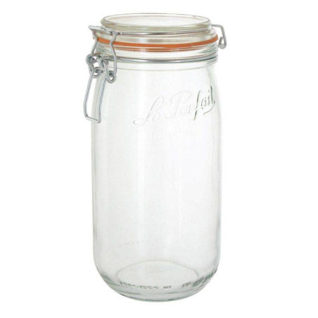 CONSERVE Bocal en verre avec couvercle et caoutchouc Le Parfait 1.5 L