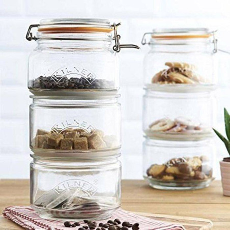 Set de 3 bocaux empilables KILNER