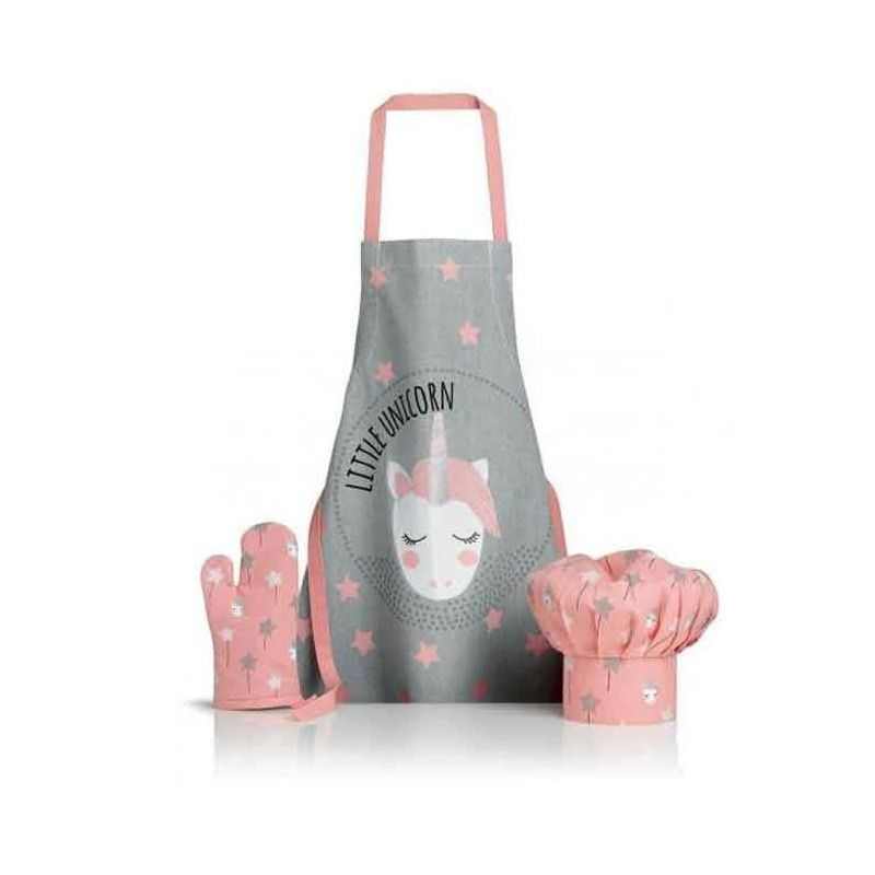Tablier De Chef Réglable Pour Homme Et Femme - Avec Poches, Licorne Rose - Idéal Cuisine, Barbecue, Restaurant
