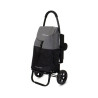 GO TWO Compact Poussette de marché Chariot de courses Pliable PLAYMARKET Noir Gris Texturé
