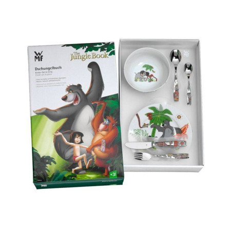 Le Livre de la Jungle Ensemble de Table Enfant - 6 pièces Assiette bol et couverts inox WMF
