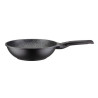 EASY CLICK Poêle Wok Fonte Aluminium Aspect Pierre Manche amovible Induction GSW D28