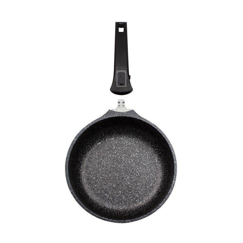 EASY CLICK Poêle Fonte Aluminium Aspect Pierre Manche amovible Induction GSW D24