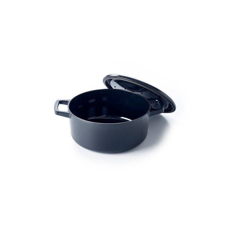 Cocotte ronde fonte noire 34 cm