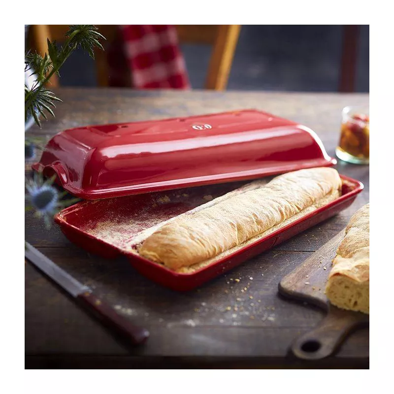 LE PAIN Moule à Pain Ciabatta d´Emile HENRY Rouge Grand Cru SC