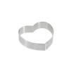 Cercle à tarte Coeur Inox perforé de BUYER H 2 cm D 8 cm