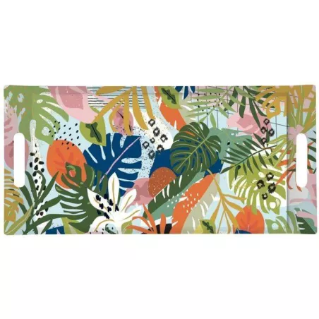 Plateau De Service Mélamine Élégant Branches De Saule – Design Bleu Vert Naturel Et Chic