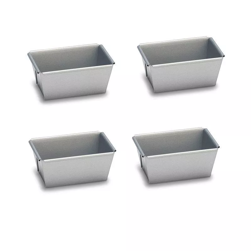 Moule à mini cake antiadhérent Patisse 9 cm - Lot de 4