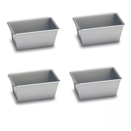 Moule à mini cake antiadhérent Patisse 9 cm - Lot de 4