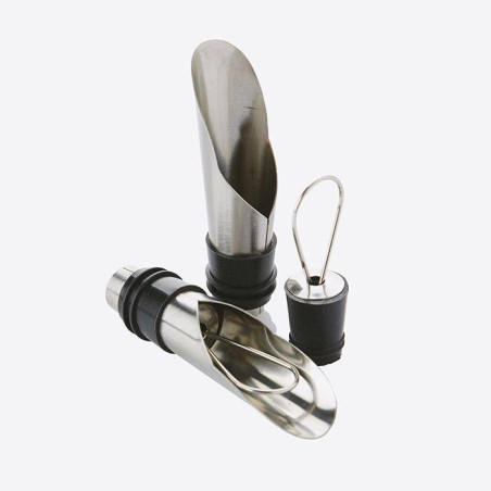 Bouchon bec verseur anti-goutte inox et silicone Point Virgule - Les 2