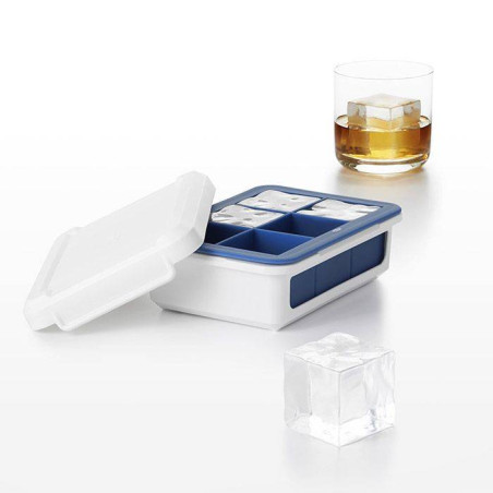 Bac à glaçons en silicone gros cubes  XL avec couvercle OXO