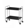 BAUHAUS Table roulante pliante DHO Structure Grise Plateau Noir