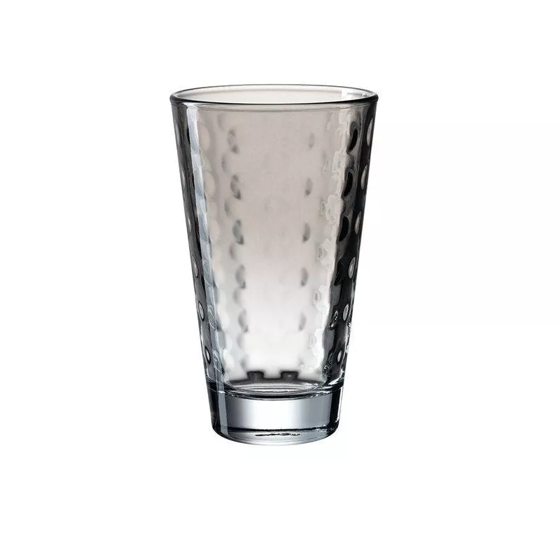 Leonardo Capri - Lot De 4 Verres à Jus Gris En Relief 220 Ml, Élégance Moderne