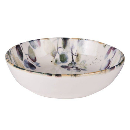 Novastyl - Lot 6 assiettes creuses charlotte 22cm en grès blanc