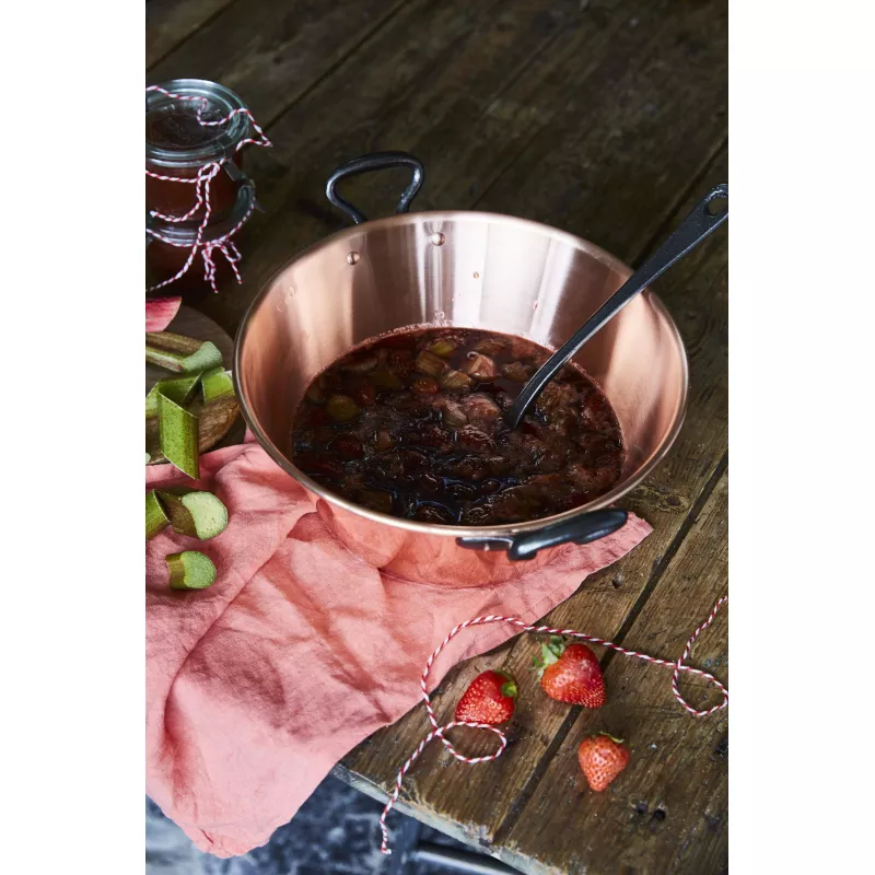Bassine à Confiture En Cuivre - Diamètre 38 Cm, Compatible Gaz, Fabrication Sans Marque