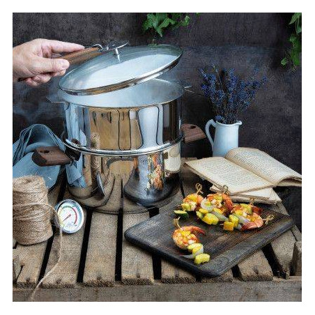 BIOME Cuisson Saine Ensemble Cuit vapeur amovible avec Thermostat CRISTEL D20 HETRE