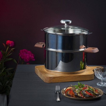 BIOME Cuisson Saine Ensemble Cuit vapeur amovible avec Thermostat CRISTEL D20 HETRE