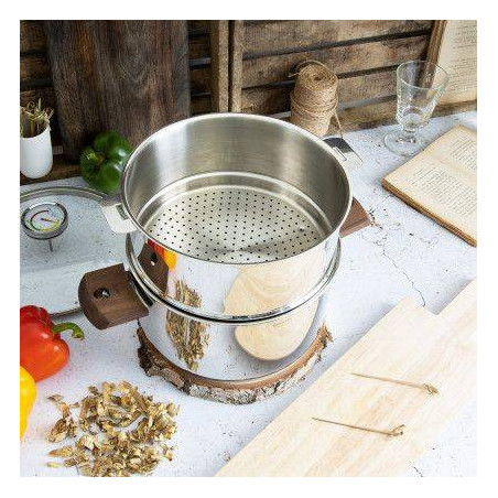 BIOME Cuisson Saine Ensemble Cuit vapeur amovible avec Thermostat CRISTEL D20 HETRE