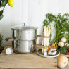 BIOME Cuisson Saine Ensemble Cuit vapeur amovible avec Thermostat CRISTEL D20 HETRE