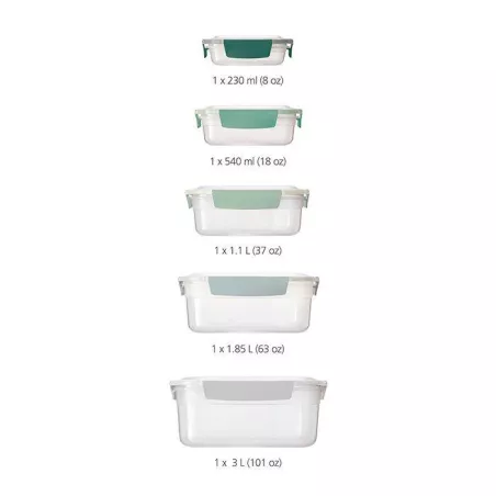 NEST LOCK Boites hermétiques empilables Joseph Joseph Les 5 Editions