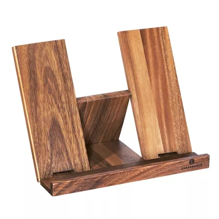 Support En Bois Pour Livre De Recettes - 21,5x16,5x12,5cm - Naturel - Multifonction Pour Cuisine Ou Bureau
